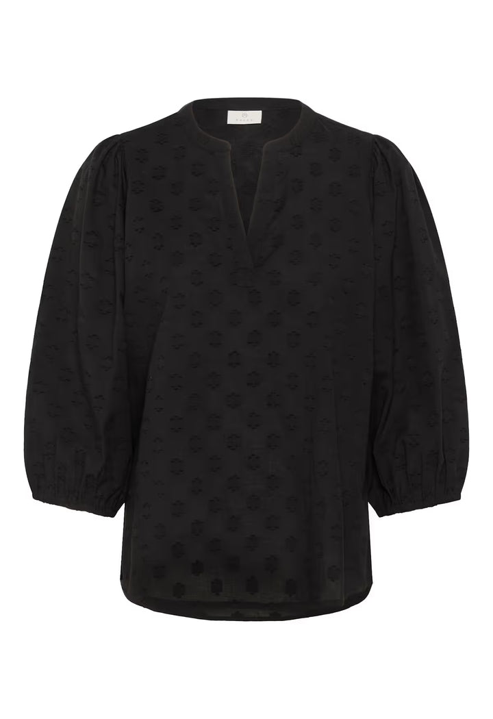 KAFFE KAenya Blouse 3/4 SL Deep Black