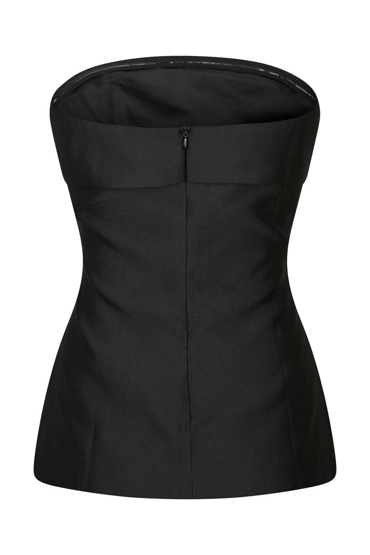 NEO NOIR Taleen Dull Sateen Top Black