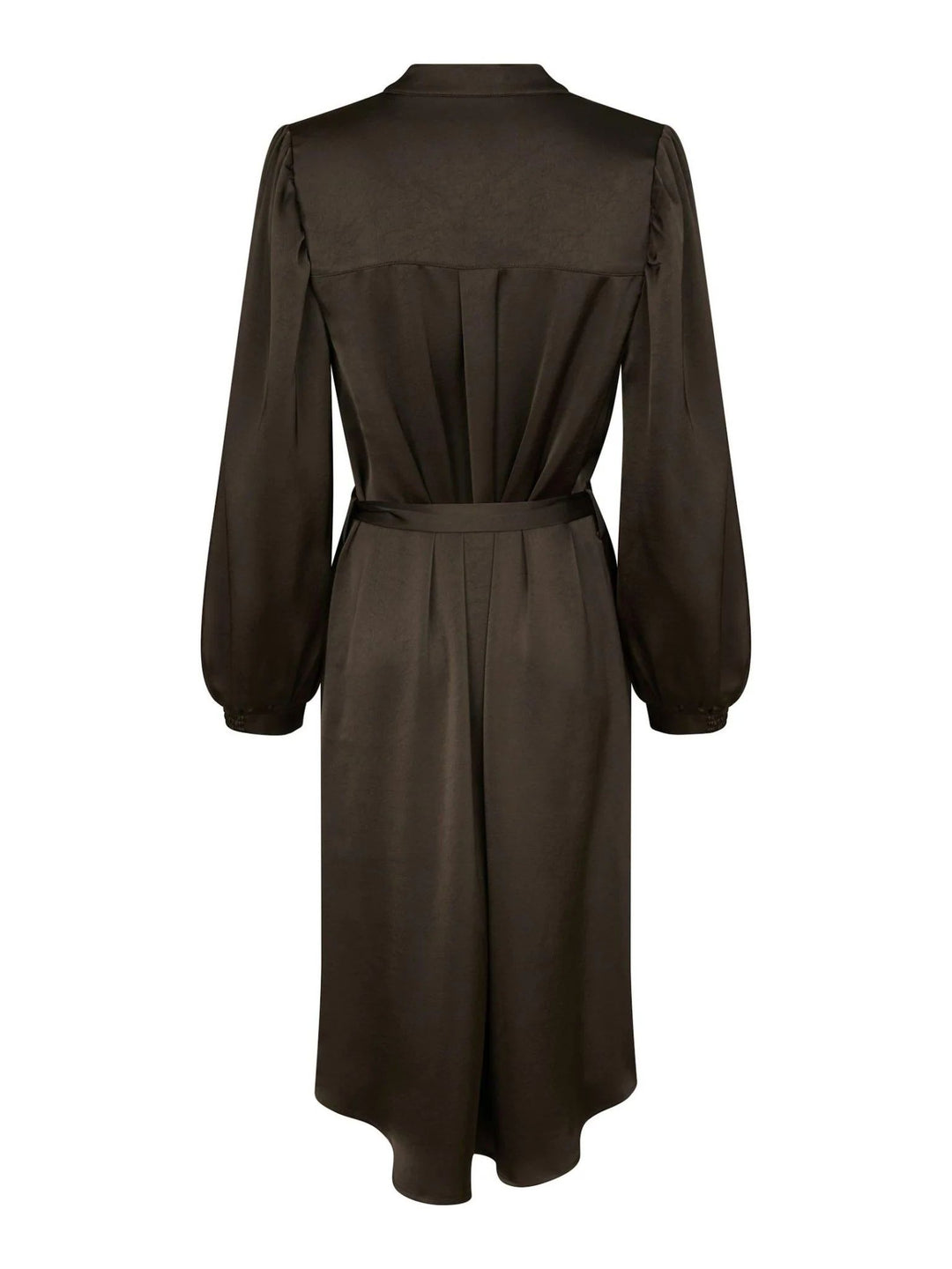 NEO NOIR Rolana Heavy Sateen Dress Dark Brown