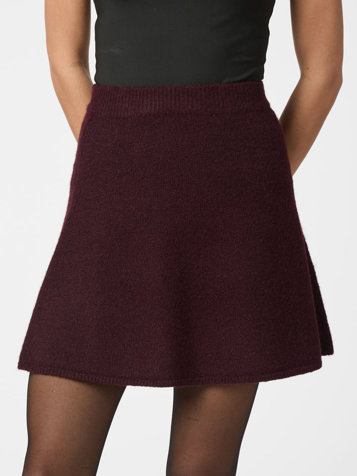 NEO NOIR Gisa Knit Skirt Wine