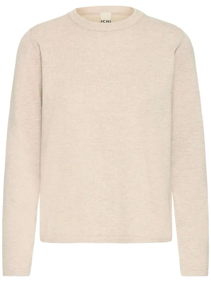 ICHI IHLULS O-NECK LS OATMEAL MELANGE