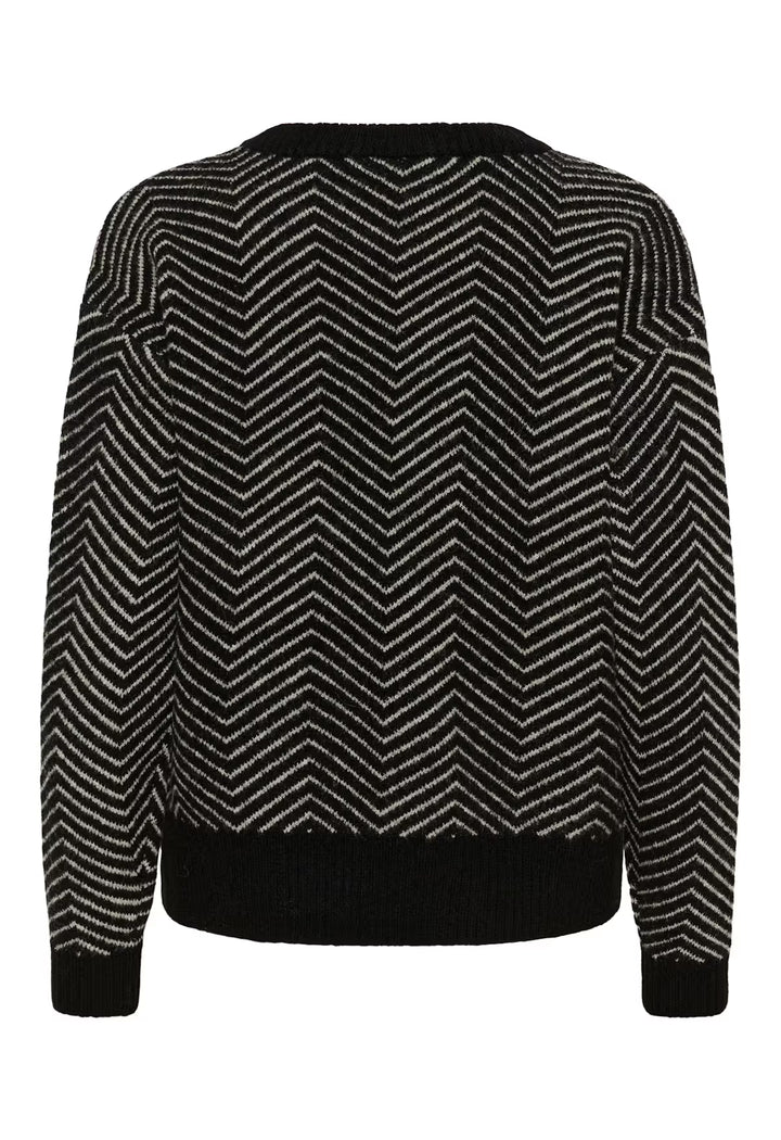 KAFFE KAbitzy Pullover Black/Feather Grey