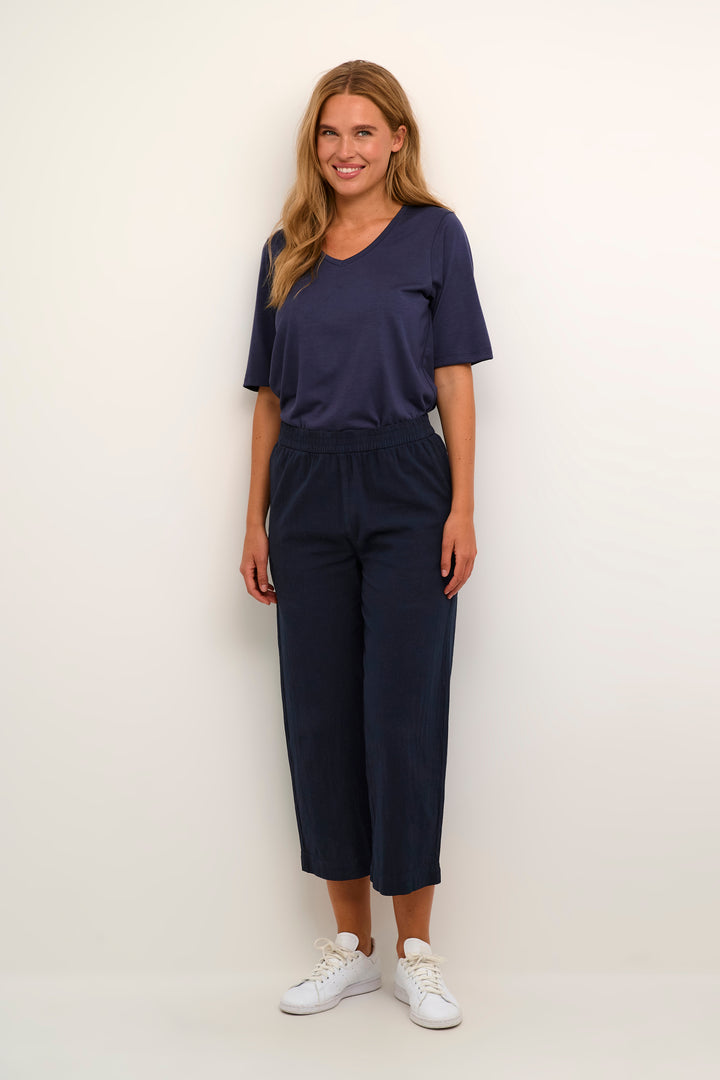KAFFE KAnaya Culotte Pants Midnight Marine