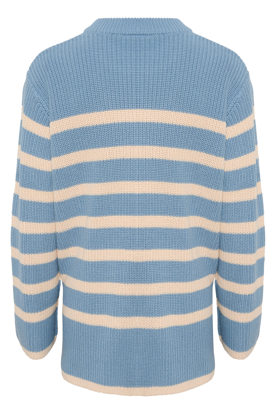 KAFFE KAcilla Knit Pullover Faded Denim/Sand Stripe