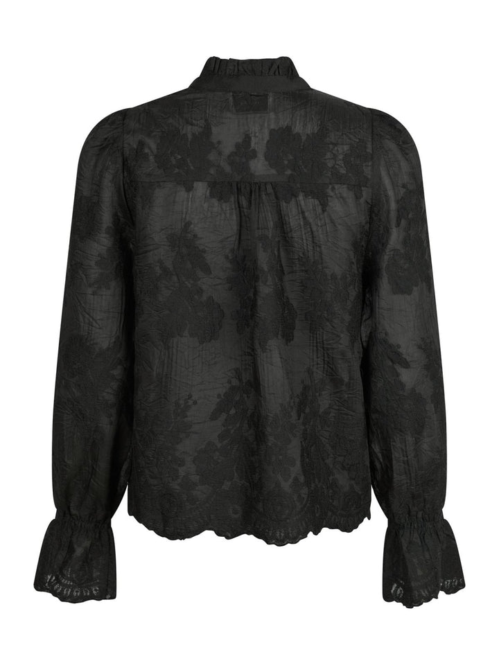 NEO NOIR Amara Big Embroidery Blouse Black