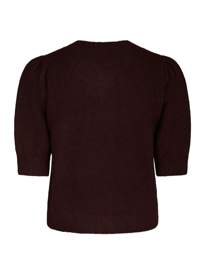 NEO NOIR Trudy Deco Knit Cardigan Wine