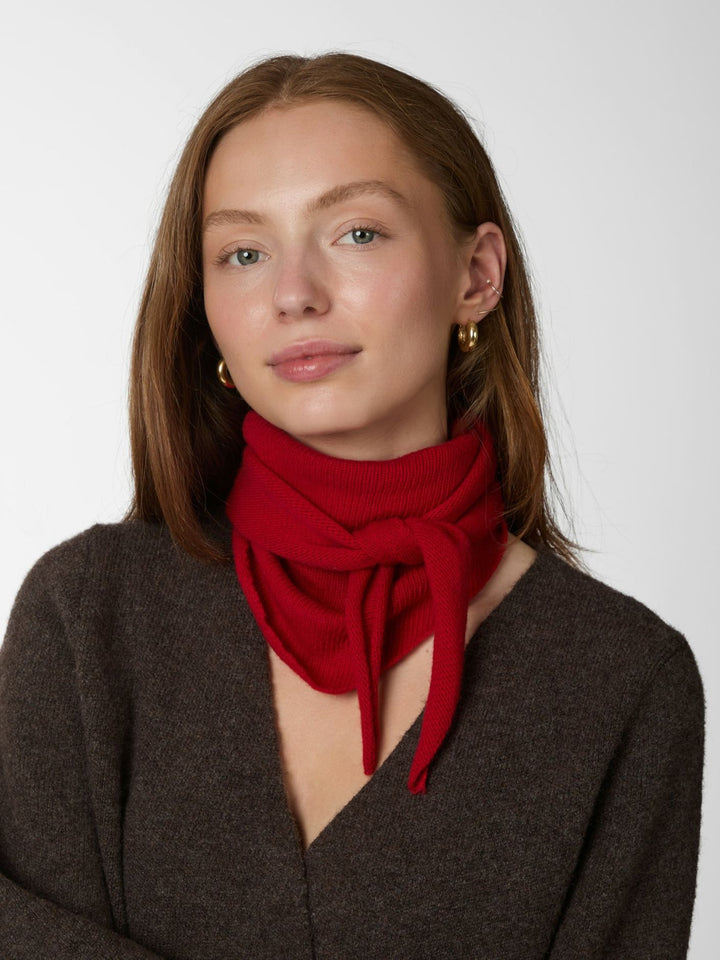 NEO NOIR Misty Knit Scarf Red