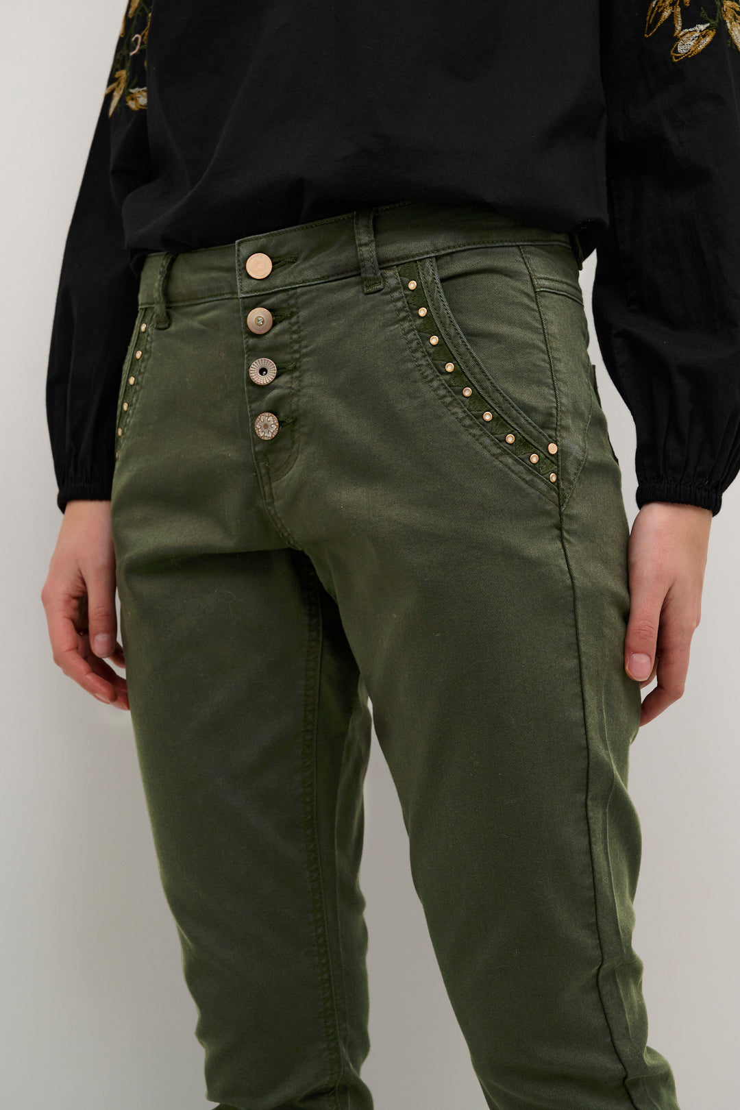 CREAM CRHolly Twill Pant - Baiily Fit Deep Depths