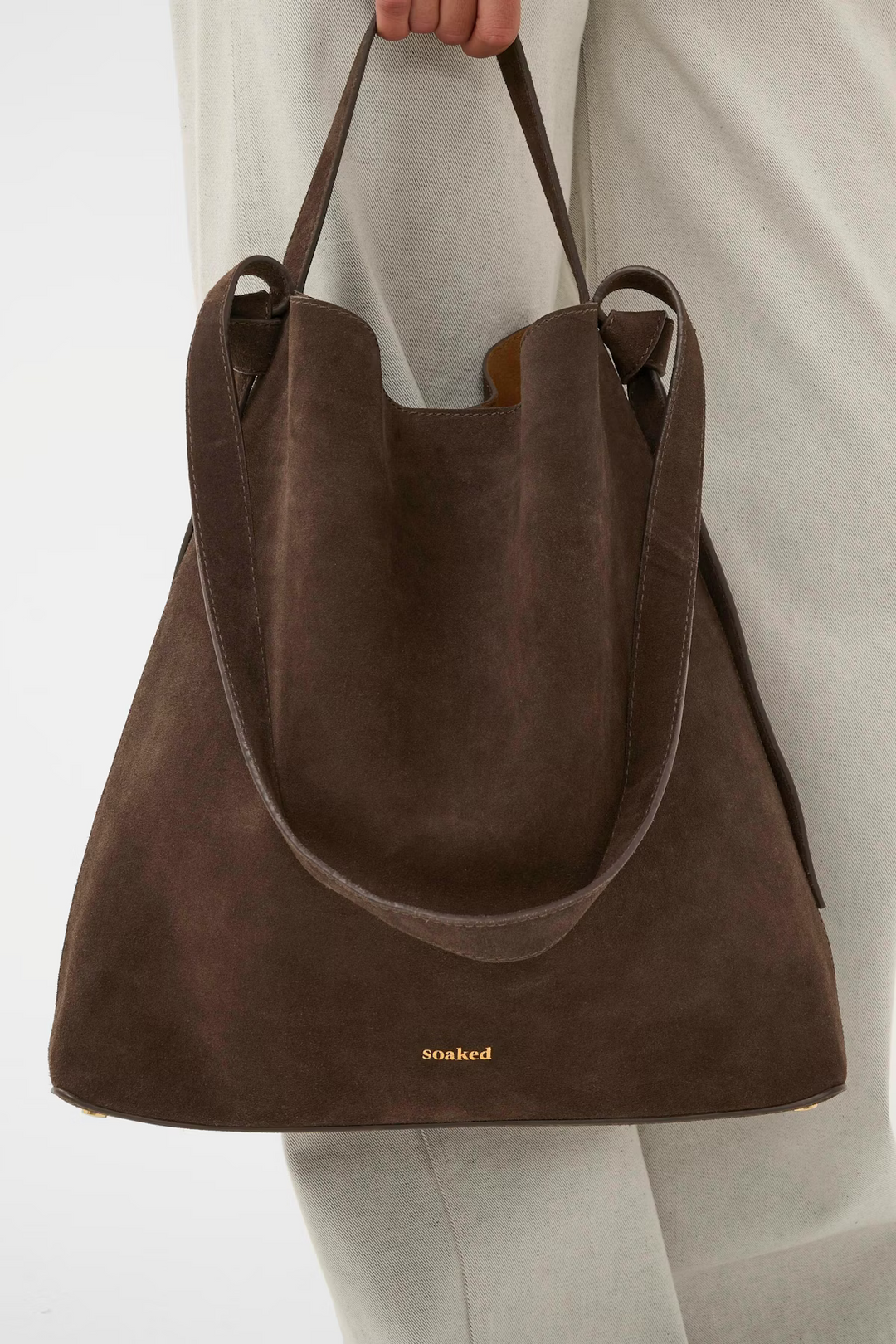 SOAKED IN LUXURY SLCalilje Suede bag Coffee Bean