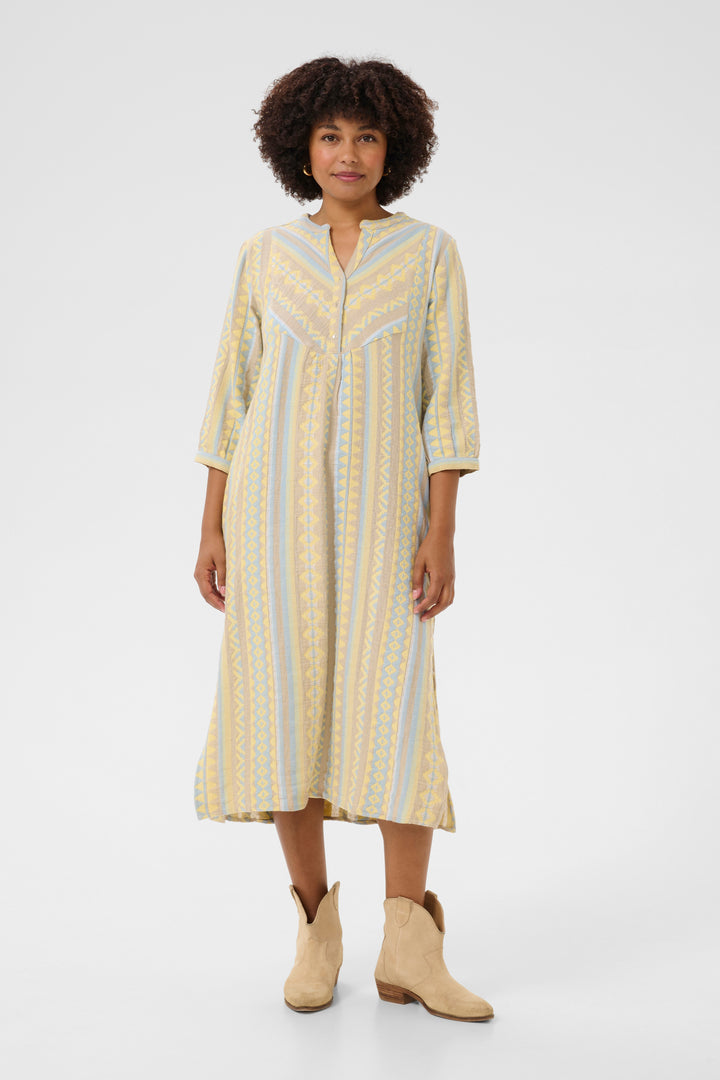 CREAM CRSola Caftan Dress Truffet Jaquard