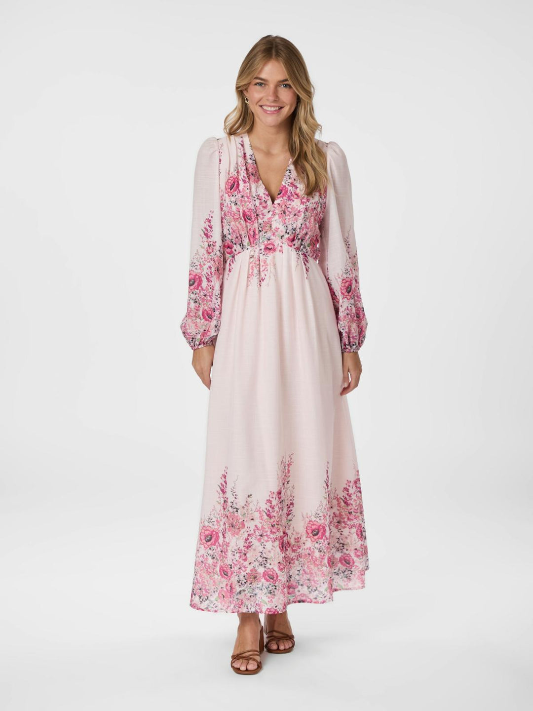NEO NOIR Silfi Flower Print Dress Rose