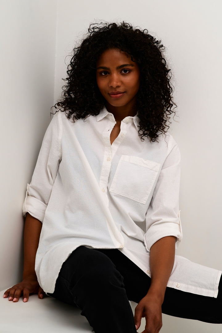 KAFFE KAnaya Shirt Tunic Chalk