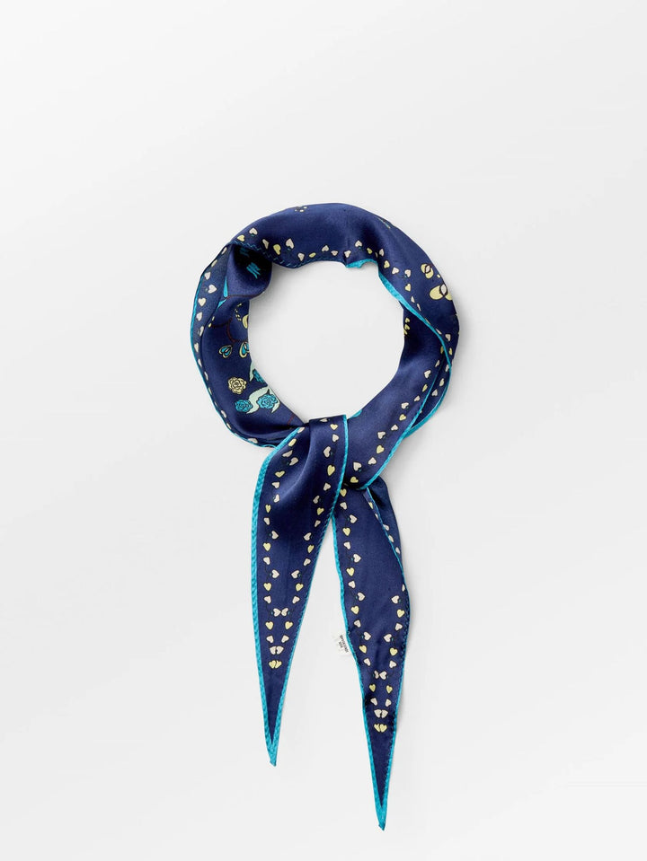 BECKSÖNDERGAARD Fairygard Diamond Scarf Navy Blazer