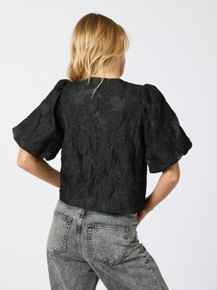 NEO NOIR Aska Jacquard Blouse Black