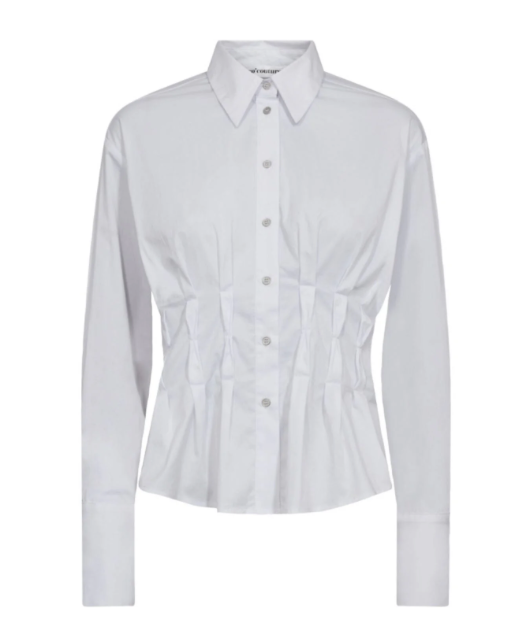 CO´COUTURE PoppyCC Pleat Waist Shirt White