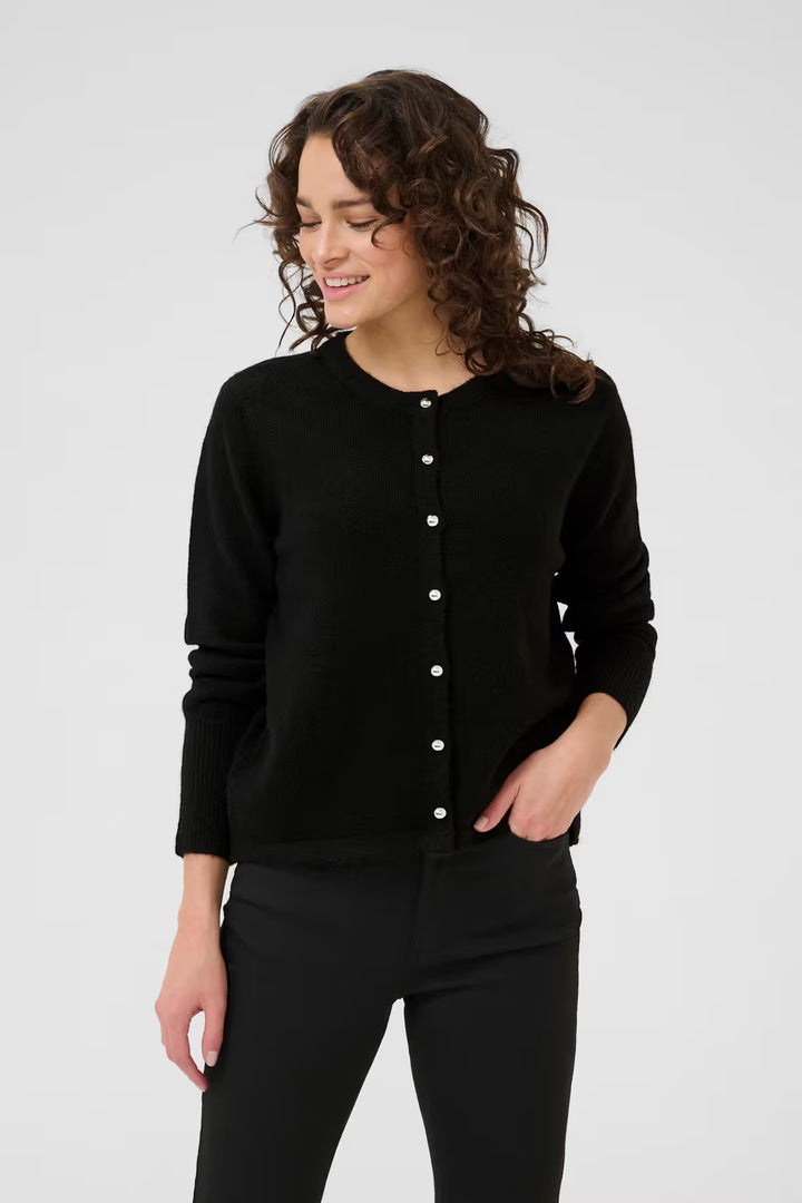 KAFFE KAniel Knit Cardigan Black Deep