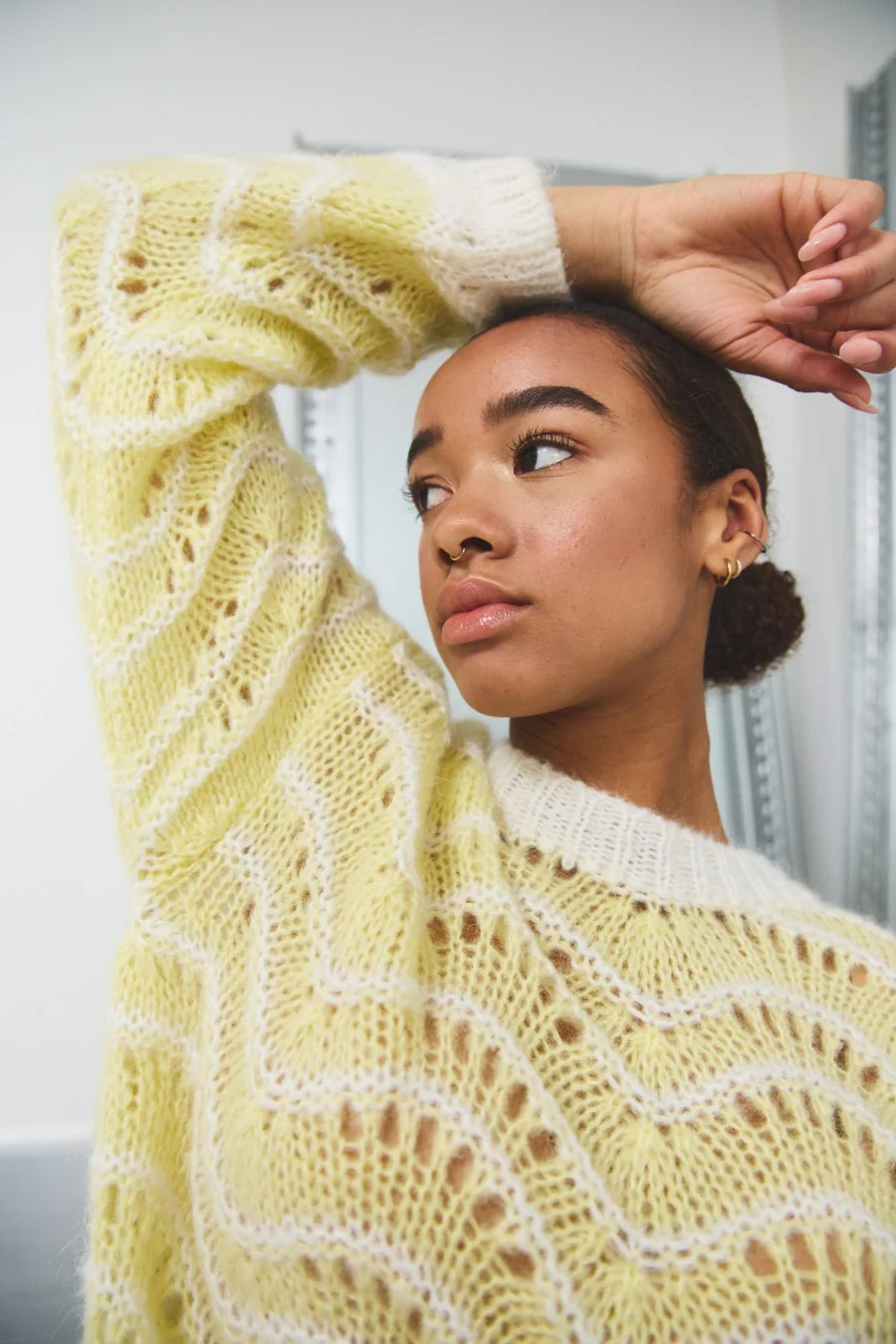 NOELLA Panama Knit Jumper Sun Yellow