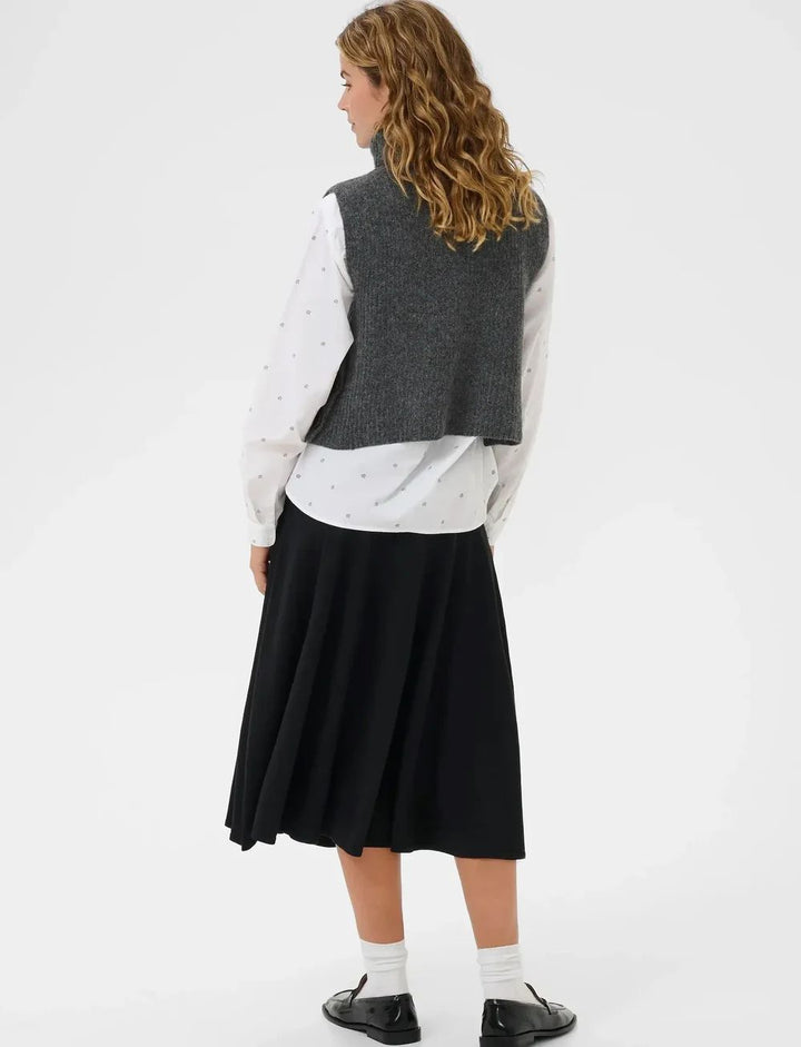 CREAM CRStarfi Short Knit Slipover Granite Gray Melange