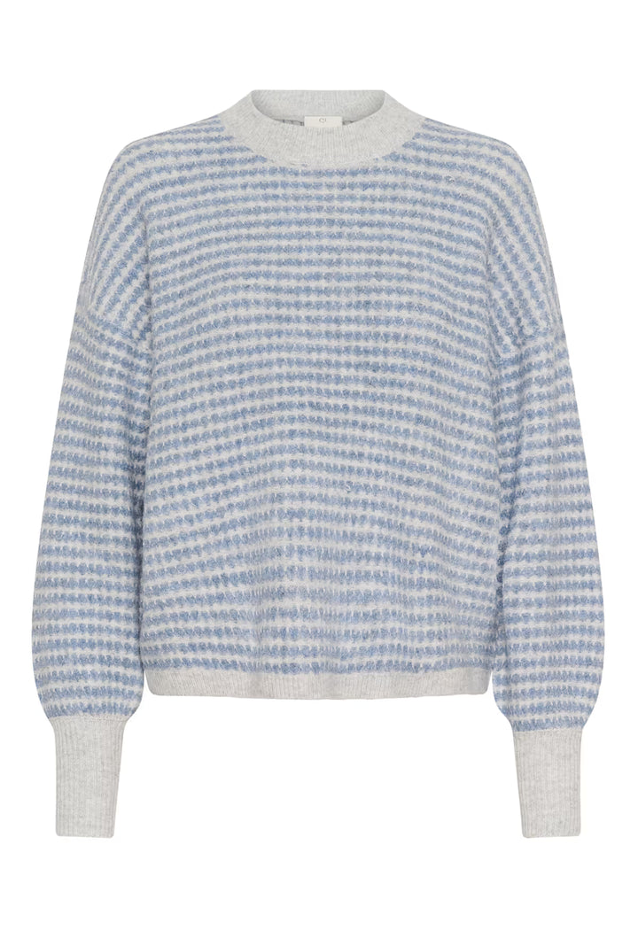 KAFFE KAellery Knit Pullover Light GreyM/Windward Structure