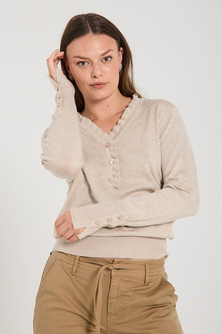 FREEQUENT FQkatie-Pullover Moonbeam Melange