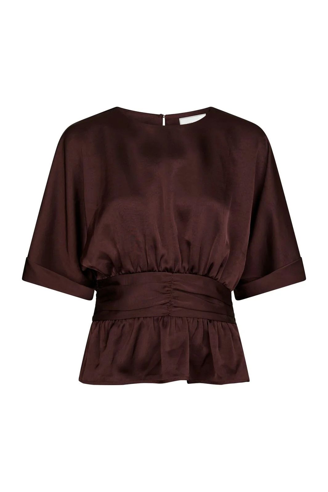 NEO NOIR Annegret Heavy Sateen Blouse Burgundy