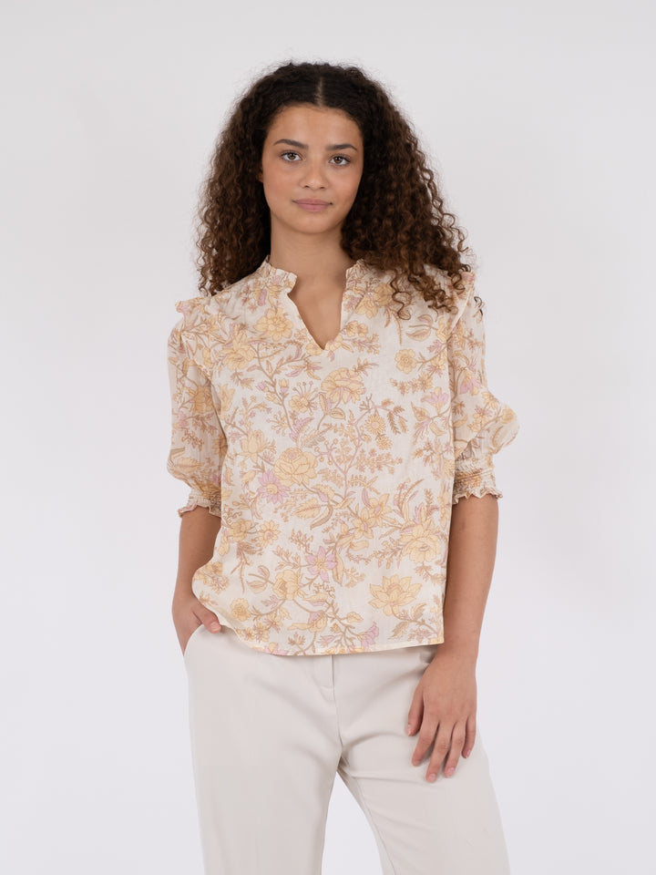 NEO NOIR Davina Rose Field Blouse Dusty Yellow