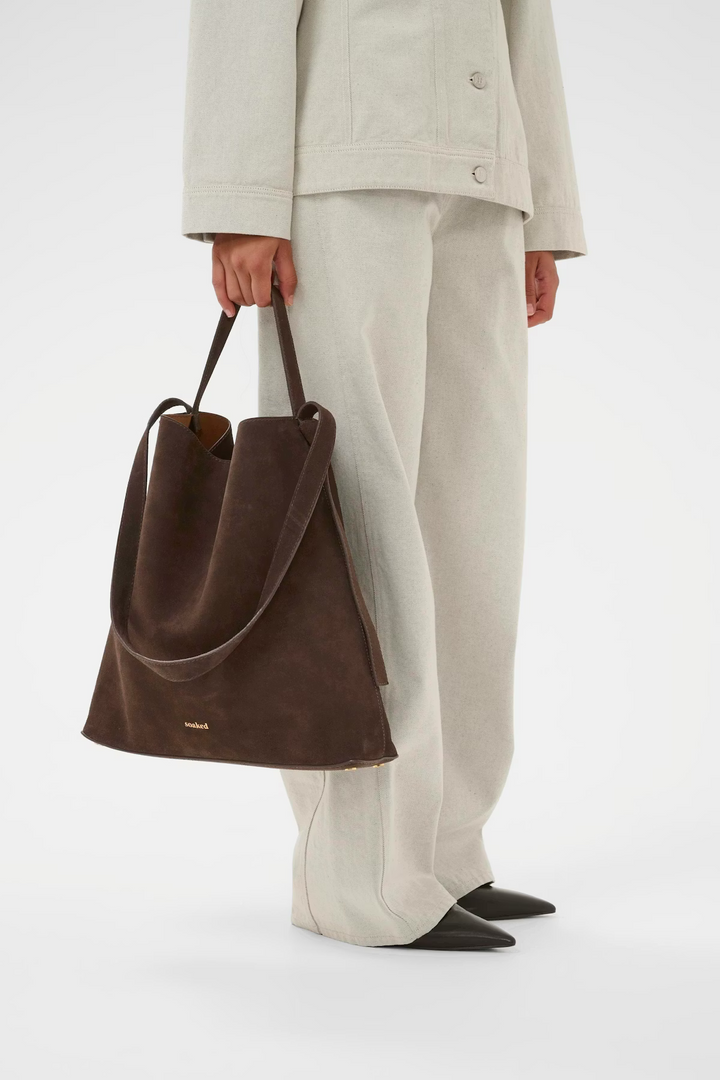 SOAKED IN LUXURY SLCalilje Suede bag Coffee Bean