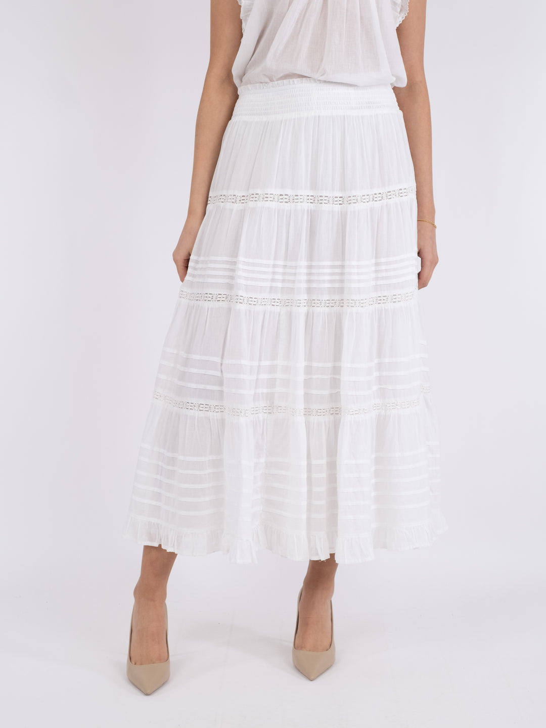 NEO NOIR Felicia S Voile Skirt White