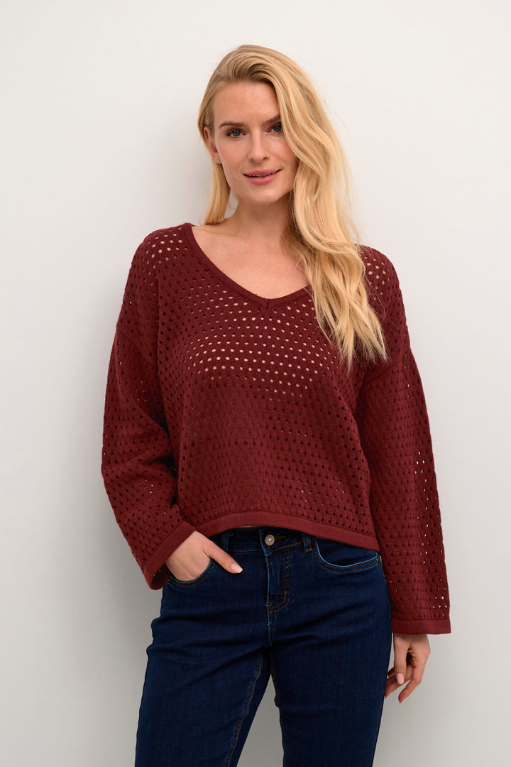 CREAM CRWillow Knit Pullover Rum Raisin