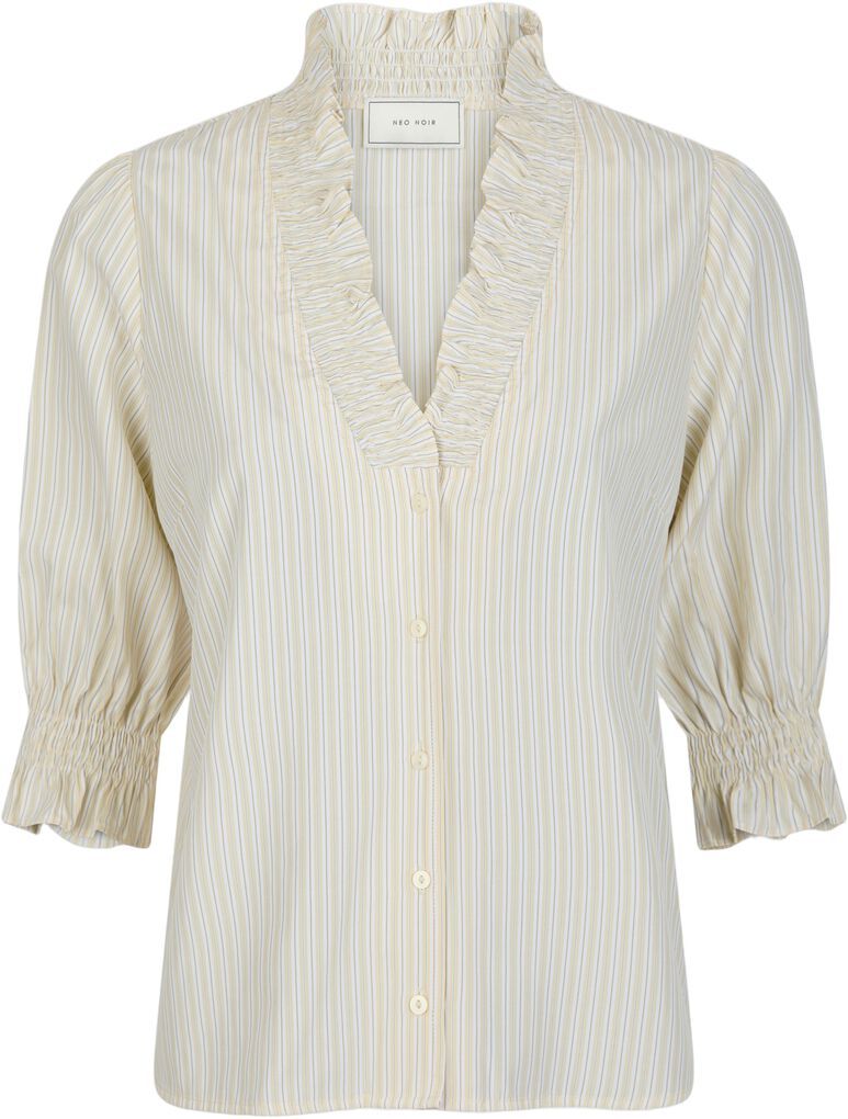 NEO NOIR Briony Striped Shirt Light Yellow
