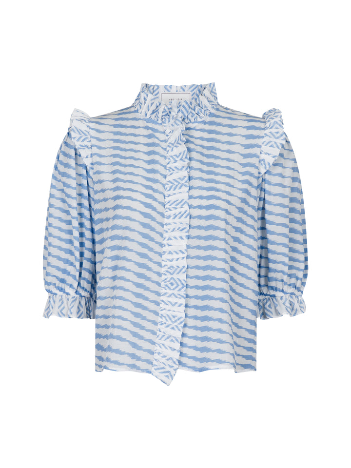 NEO NOIR Chacha Graphic Blouse Light Blue