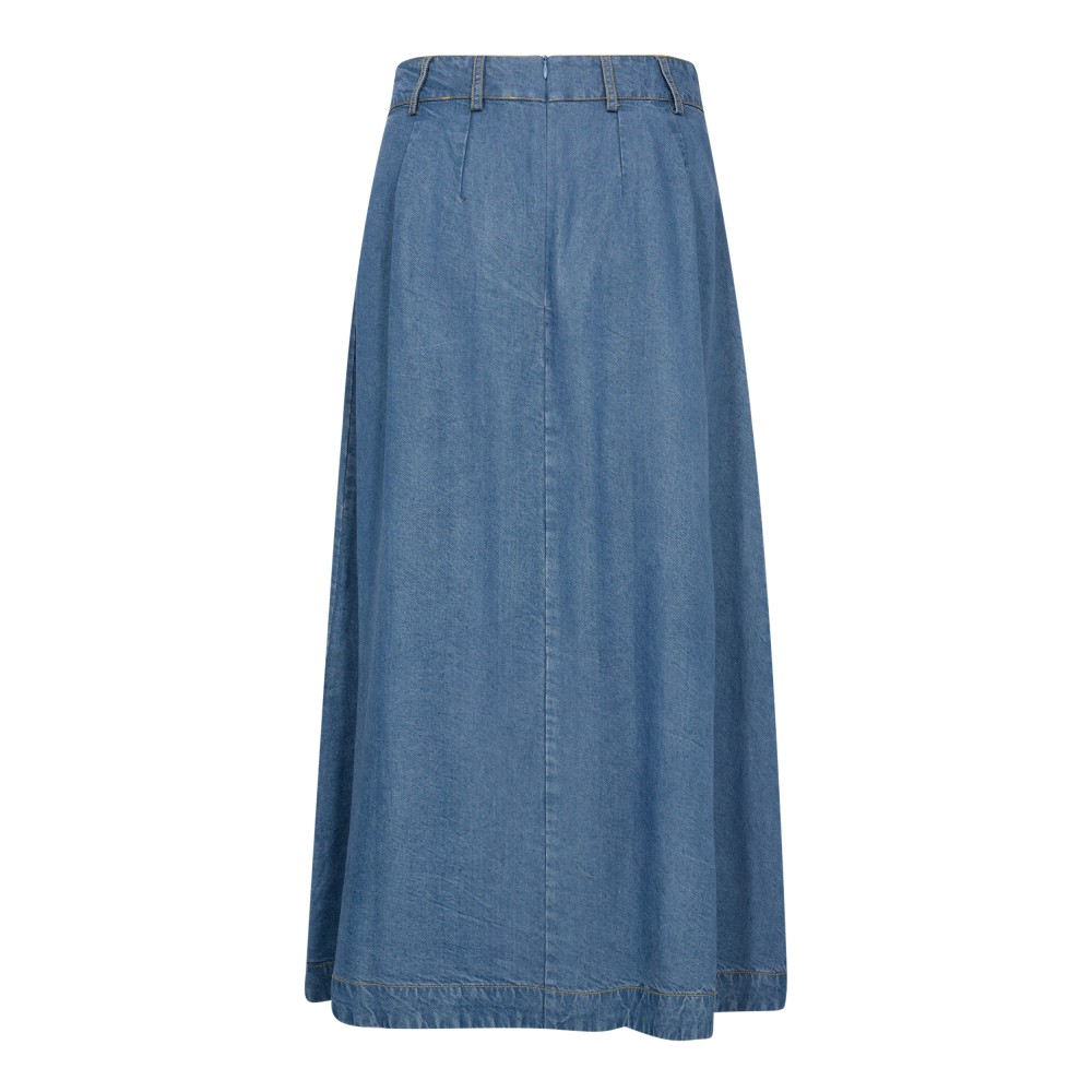 CO´COUTURE AnyaCC Denim Pleat Skirt Denim Blue