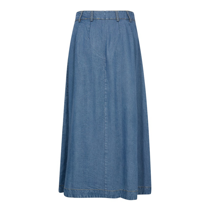 CO´COUTURE AnyaCC Denim Pleat Skirt Denim Blue