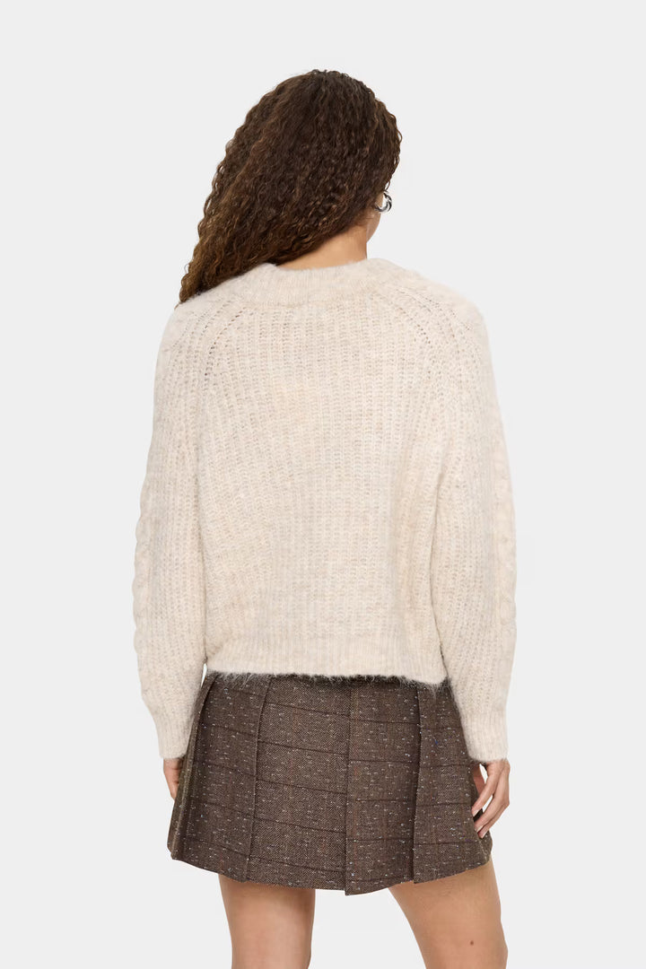 SAINT TROPEZ MandaSZ Pullover Brown Rice Melange