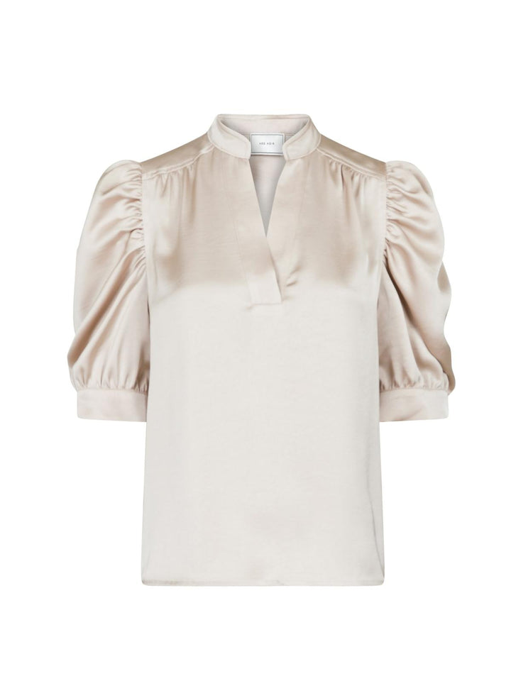 NEO NOIR Roella Heavy Sateen Blouse Champagne