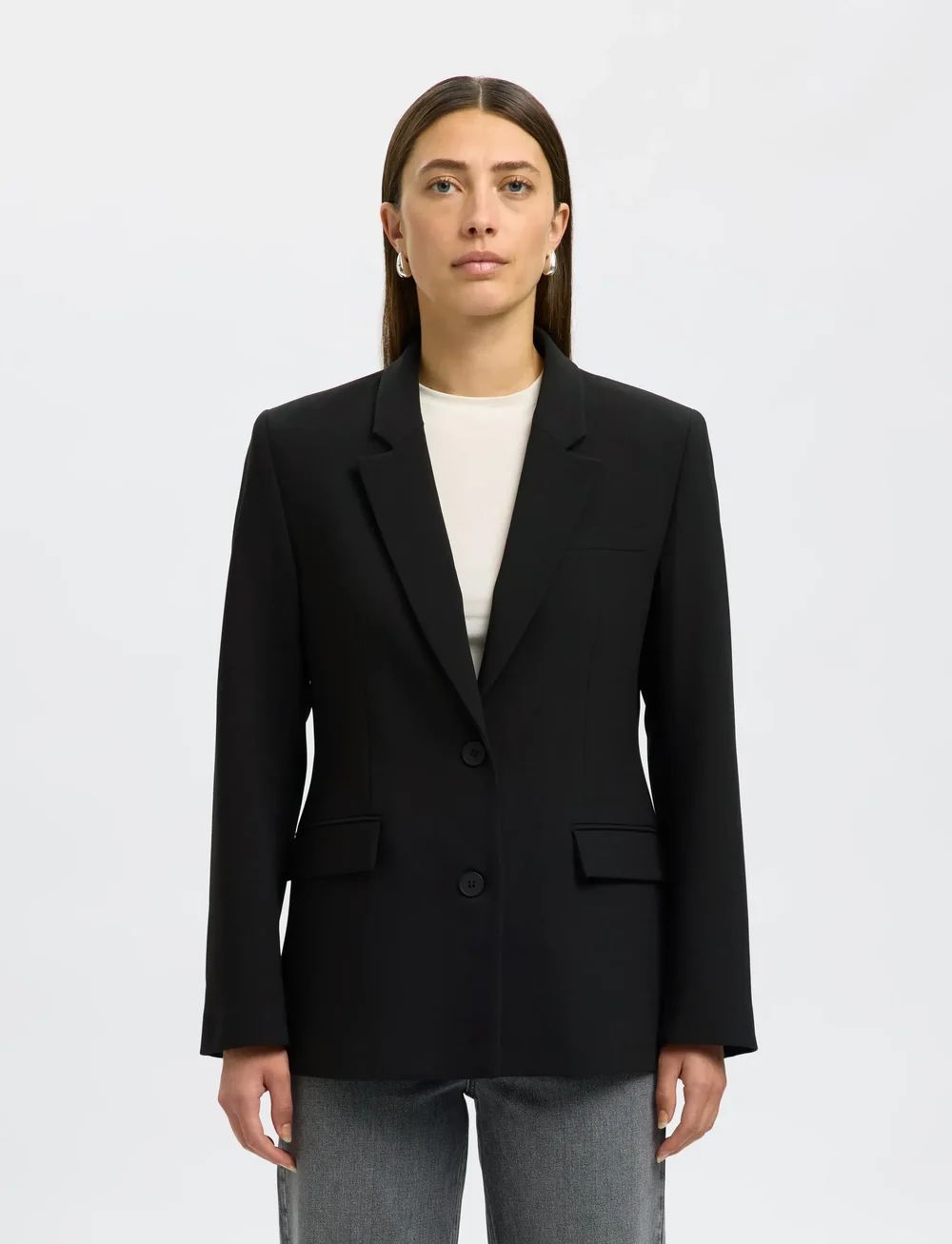 SELECTED Rita LS Classic Blazer FD Noos Black