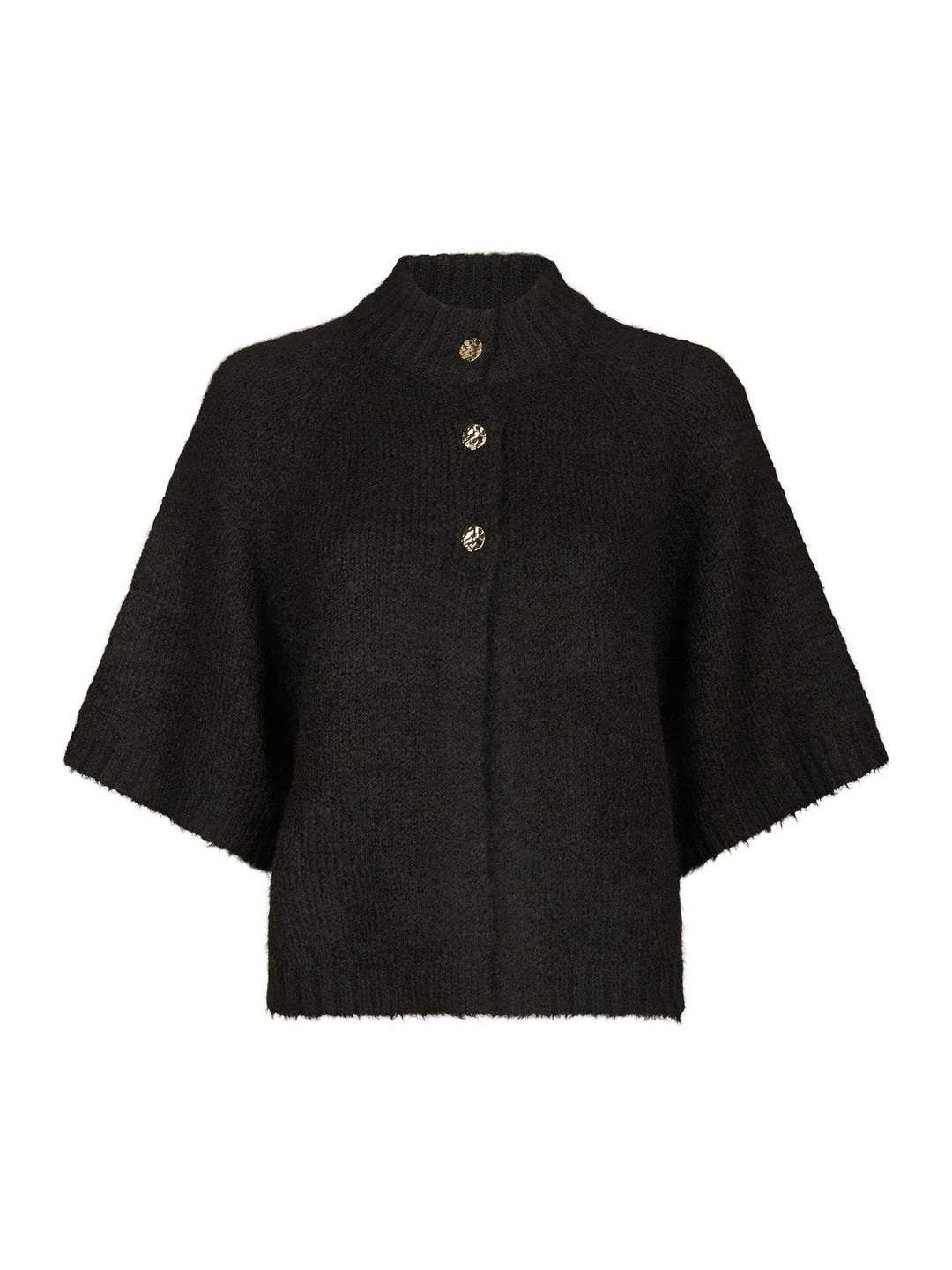 NEO NOIR Benuta Fluffy Knit Cardigan Dark Brown