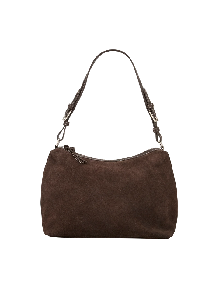 BECKSÖNDERGAARD Suede Ginni Medi Bag Chocolate Torte