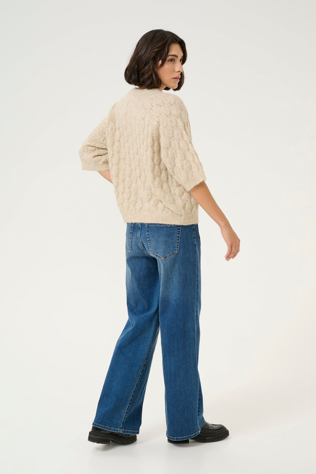 KAFFE KAmalene Knit Pullover Feather Gray Melange