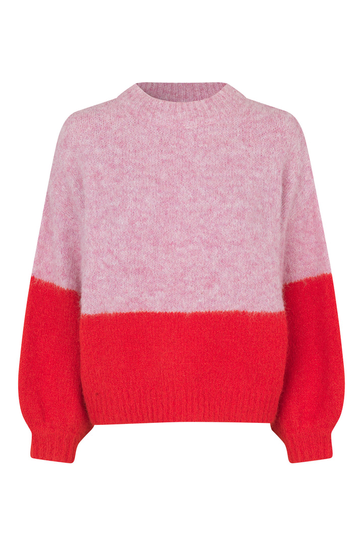 A-VIEW Patrisia New Block Knit Rose/Red