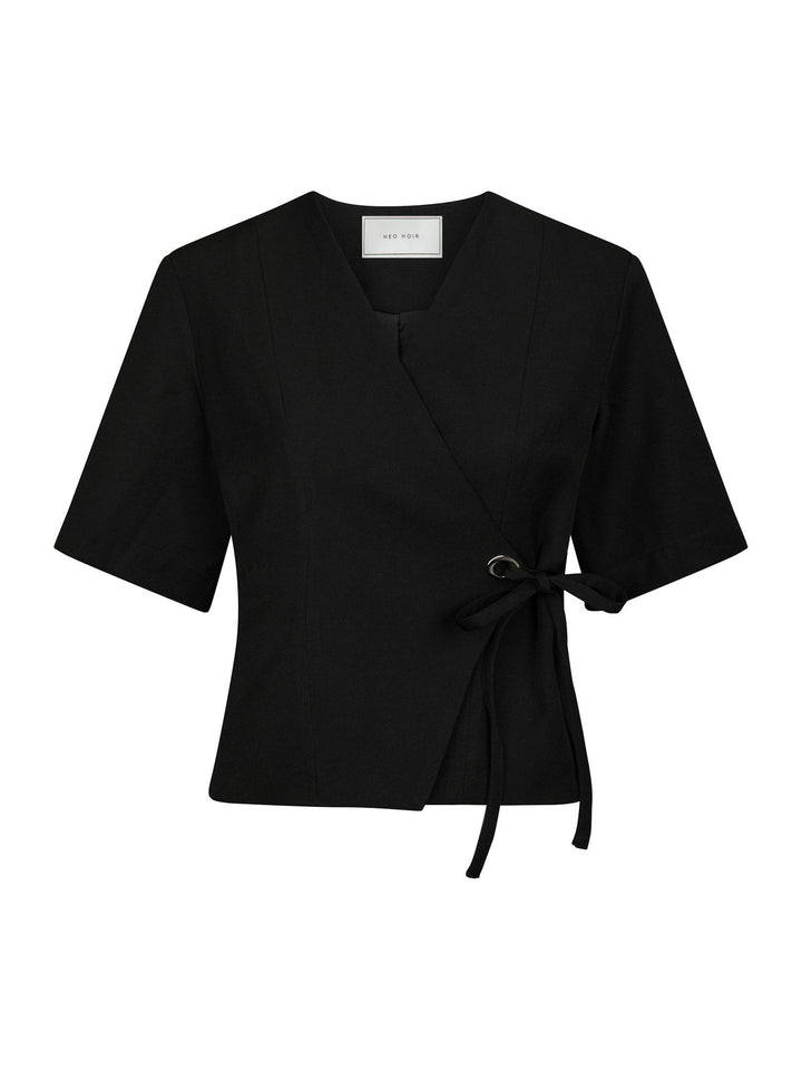 NEO NOIR Simmo Eyelet Blouse Black