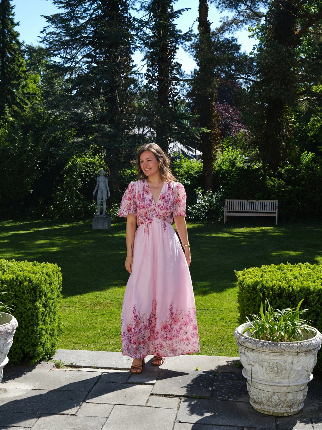 NEO NOIR Serna Flower Dress New Cols Light Pink
