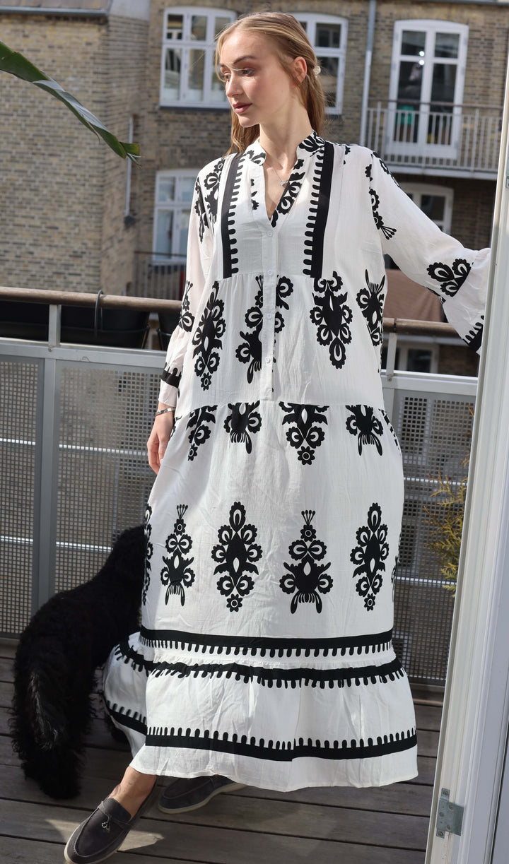 COPENHAGEN LUXE Long Dress Print Beige