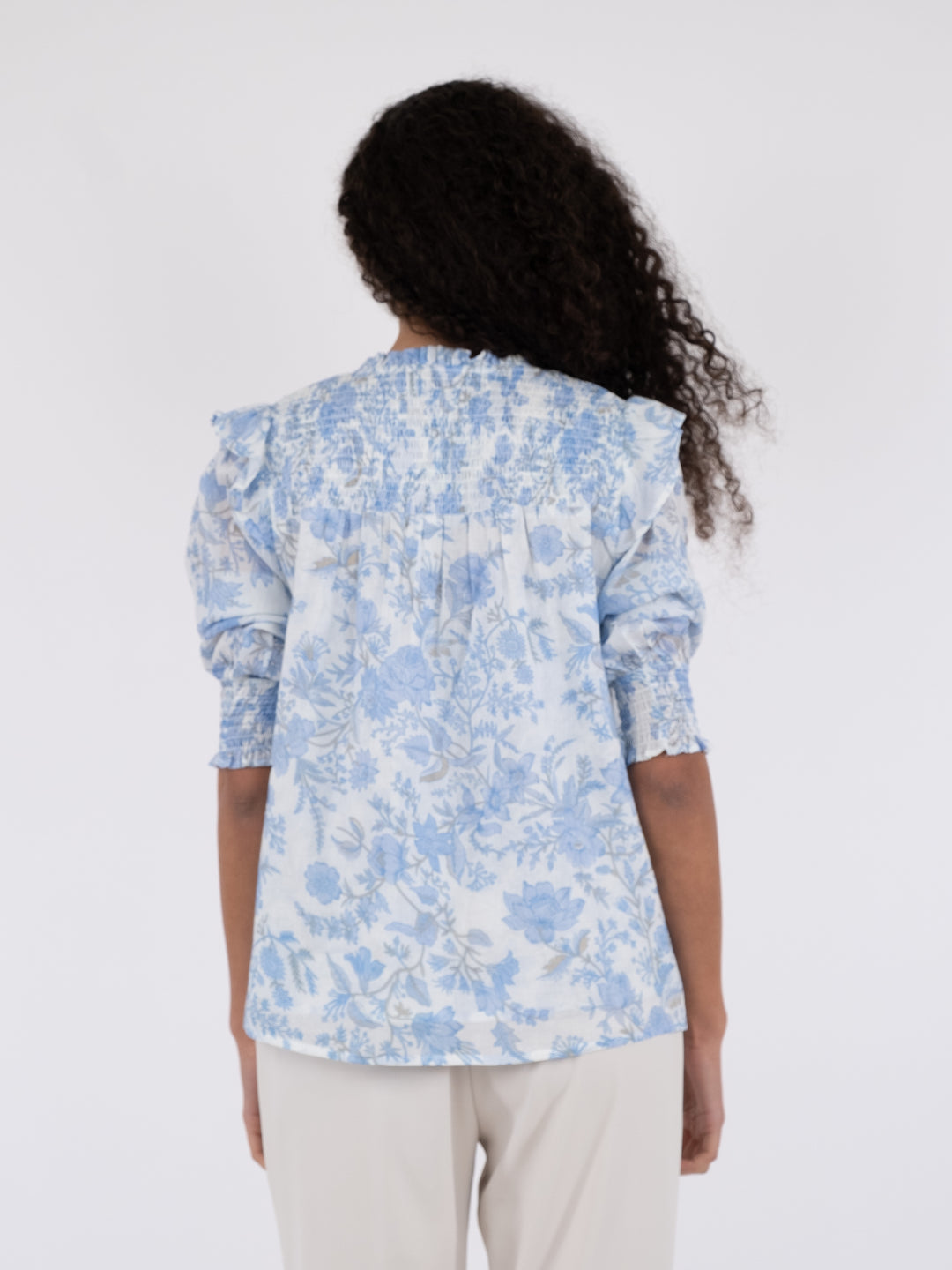 NEO NOIR Davina Rose Field Blouse Light Blue