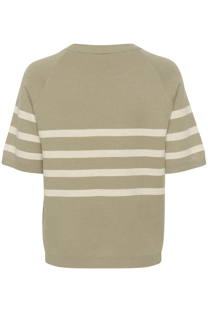 CREAM CRDela Knit Blouse Overland Trek Scroll Stripe