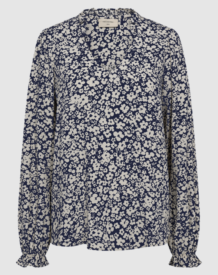 FREEQUENT FQAdney-Shirt Navy Blazer w. Moonbeam