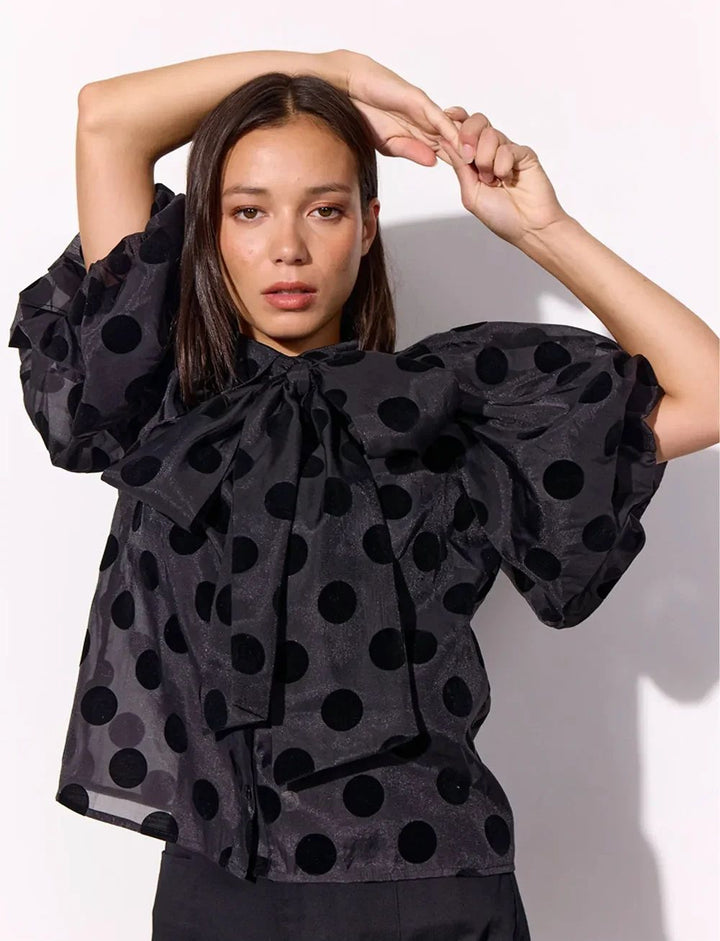 HUNKQN Bobby Shirt Black W/Dots