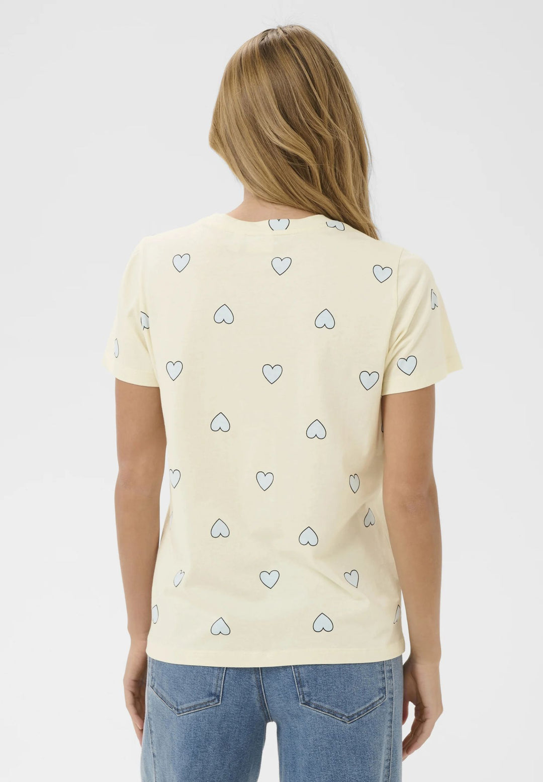 SAINT TROPEZ PixilinaSZ T-Shirt Offwhite Skyway Big Heart