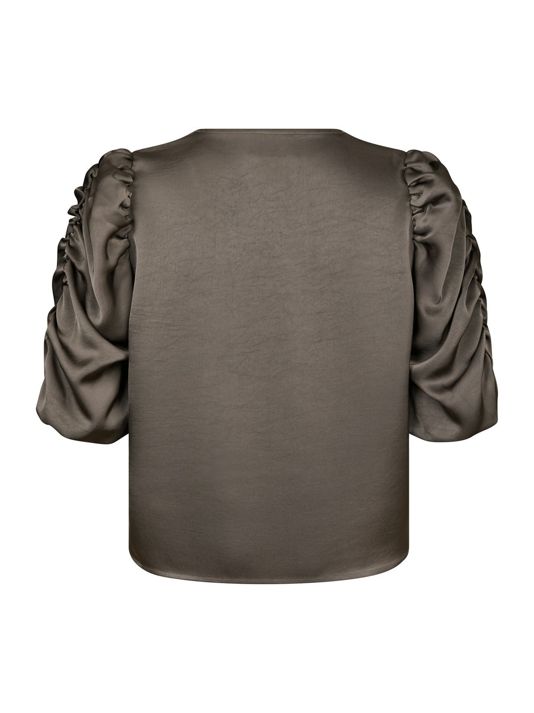 NEO NOIR Elba Heavy Sateen Blouse Warm Grey