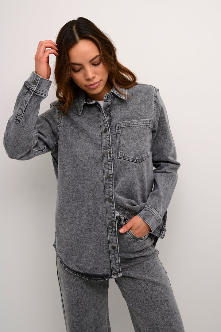 KAFFE KAryana Denim Shirt Light Grey Denim